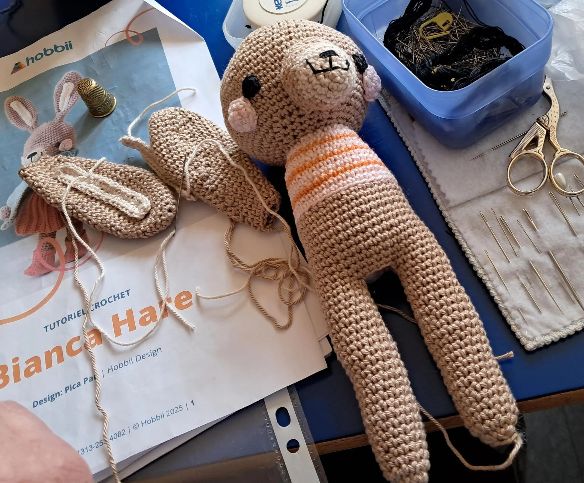 Un lapin sans ses oreilles pour le moment ...